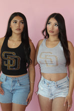 Load image into Gallery viewer, RHINESTONE PADRES CROPPED TANKS
