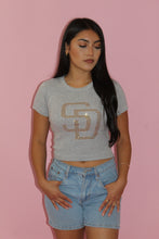 Load image into Gallery viewer, RHINESTONE SD PADRES BABY T’S
