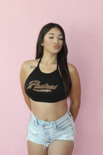 Load image into Gallery viewer, RHINESTONE PADRES HALTER TOP
