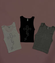 Load image into Gallery viewer, RHINESTONE ROSARY TANK TOP
