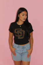 Load image into Gallery viewer, RHINESTONE SD PADRES BABY T’S
