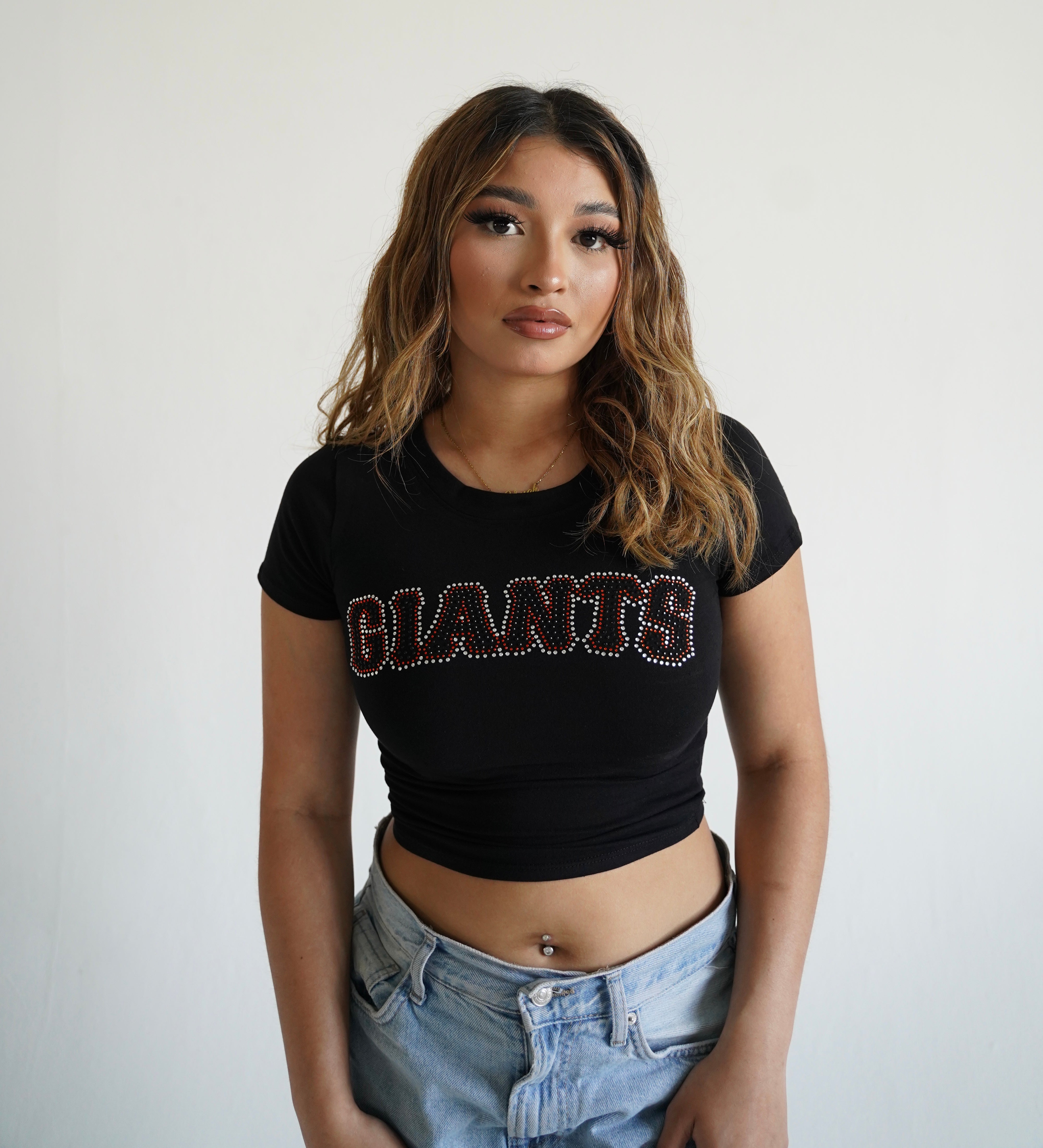 RHINESTONE RAMS BABY-T CROP TOP – LISSXCLOTHING