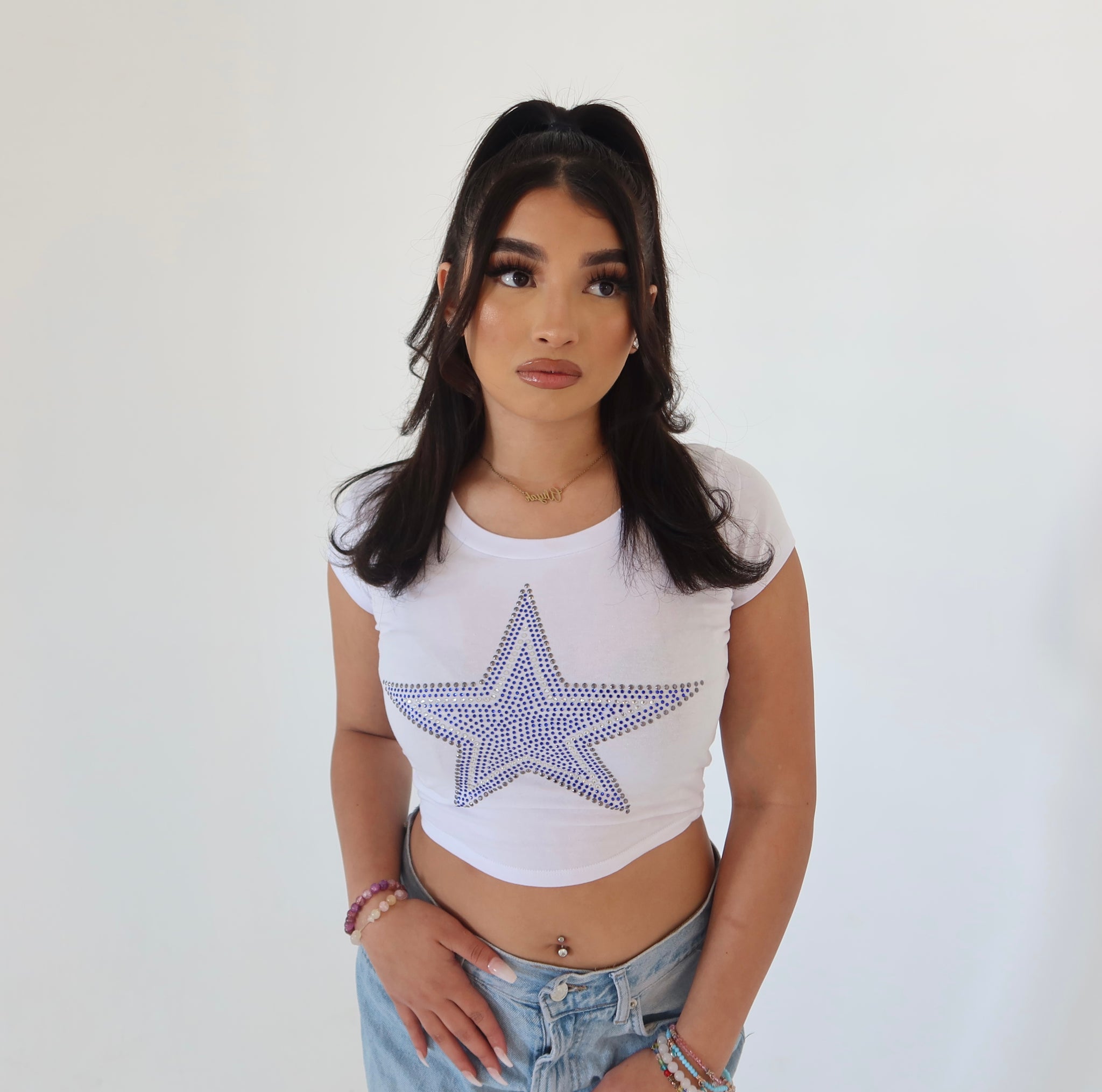 Tops, Sexy Dallas Cowboys Rhinestone Bling Crop Top